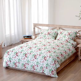 Medvilninė patalynė Peony A595 - balta