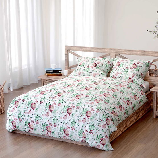 Medvilninė patalynė Peony A595 - balta