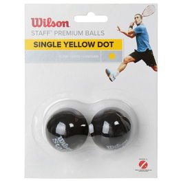 Wilson Staff skvošo kamuoliukai Yellow Dot 2 pakuotės WRT617800