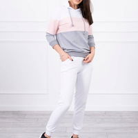 Rinkinys su spalvingomis juostelėmis - balta + pudros rožinė