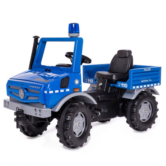 Sunkvežimių pedalinis automobilis Unimog Merc-Benz Policijos departamentas