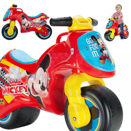 Peliukas Mikis važiuoja motociklu Bėgimo dviratis