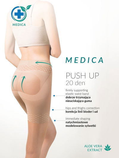 Pėdkelnės MEDICA PUSH UP 20 DEN PLUS SIZE