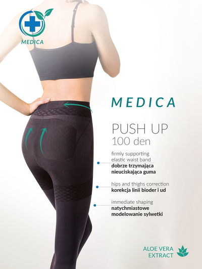 Pėdkelnės MEDICA PUSH UP 100 DEN R.5