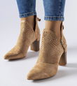 Smėlio spalvos ažūriniai batai Saurel