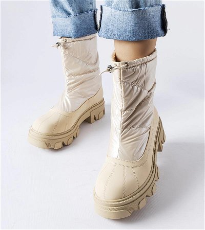 Smėlio spalvos sniego batai su raišteliu Cendrillon