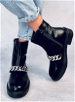 Moteriški batai su grandinėle FOSTER BLACK