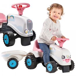 Traktorius Rainbow White su priekaba nuo 1 metų
