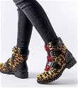Juodi ir smėlio spalvos Baltimorės leopardo rašto batai