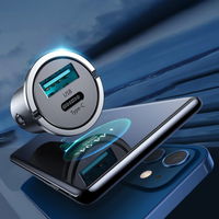automobilinis įkroviklis C tipo USB / USB 45 W 5 A