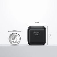 mažas USB greitasis įkroviklis C tipo PD 25W ES kištukas, juodas (L-P251)