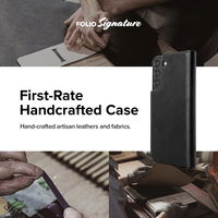Ringke Folio Signature odinis atverčiamas dėklas Samsung Galaxy S22+ (S22 Plus), juodos spalvos (FSS118R262)
