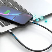 L10P C tipo USB - Lightning PD20W kabelis 0,23 m juodas (L10P)
