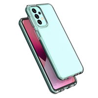 Pavasarinis dėklas Samsung Galaxy A23 silikoninis dėklas su rėmeliu, šviesiai mėlynas