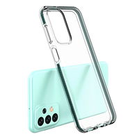 Pavasarinis dėklas Samsung Galaxy A23 silikoninis dėklas su rėmeliu, šviesiai mėlynas