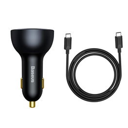 Baseus greitasis USB / C tipo USB automobilinis įkroviklis 160 W PPS Quick Charge 5 PD pilkas (TZCCZM-0G)
