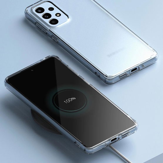 Ringke Fusion Matte korpuso dangtelis su geliniu rėmeliu Samsung Galaxy A73 permatomas