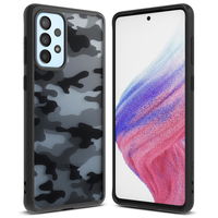 Ringke Fusion Matte dėklas su geliniu rėmeliu Samsung Galaxy A73 , juodas