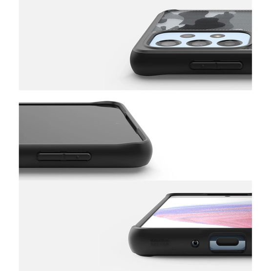Ringke Fusion Matte dėklas su geliniu rėmeliu Samsung Galaxy A73 , juodas