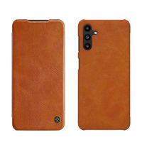 Nillkin Qin odinis dėklas Samsung Galaxy A13 5G rudos spalvos