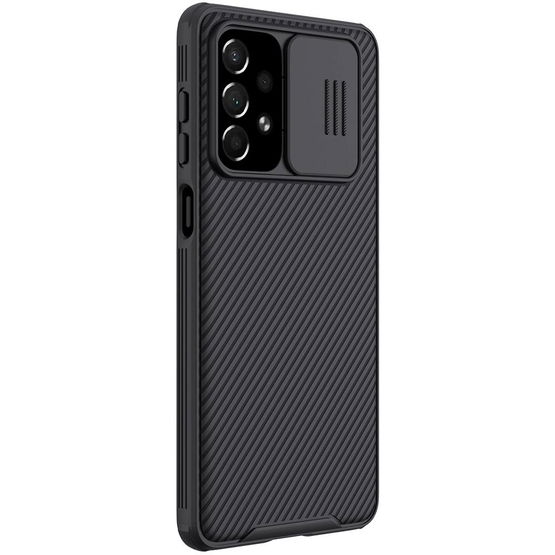 Nillkin CamShield Pro Case šarvuotas dėklas fotoaparato dangtelis Samsung Galaxy A73 juodas