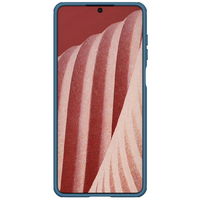 Nillkin CamShield Pro Case šarvuotas dėklas fotoaparato dangtelis Samsung Galaxy A73 mėlynas