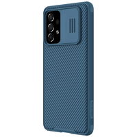 Nillkin CamShield Pro Case šarvuotas dėklas fotoaparato dangtelis Samsung Galaxy A73 mėlynas
