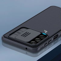 Nillkin CamShield Pro Case šarvuotas dėklas fotoaparato dangtelis Samsung Galaxy A73 mėlynas