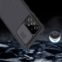 Nillkin CamShield Pro Case šarvuotas dėklas fotoaparato dangtelis Samsung Galaxy A73 mėlynas