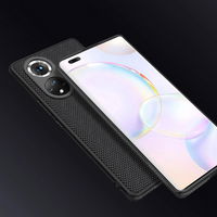 Nillkin Textured Case patvarus sustiprintas dėklas su gelio rėmeliu ir nailonine nugarėle Honor 50 Pro juodas