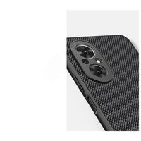 Nillkin Textured Case patvarus sustiprintas dėklas su gelio rėmeliu ir nailonine nugarėle Honor 50 SE juodas