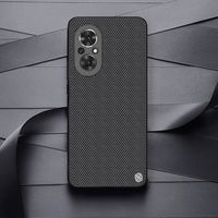 Nillkin Textured Case patvarus sustiprintas dėklas su gelio rėmeliu ir nailonine nugarėle Honor 50 SE juodas