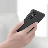 Nillkin Textured Case patvarus sustiprintas dėklas su gelio rėmeliu ir nailonine nugarėle Honor 50 SE juodas