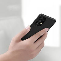 Nillkin Textured Case patvarus sustiprintas dėklas su gelio rėmeliu ir nailonine nugarėle Samsung Galaxy A73 , juodas