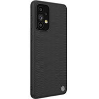 Nillkin Textured Case patvarus sustiprintas dėklas su gelio rėmeliu ir nailonine nugarėle Samsung Galaxy A73 , juodas