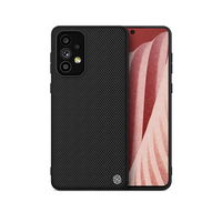 Nillkin Textured Case patvarus sustiprintas dėklas su gelio rėmeliu ir nailonine nugarėle Samsung Galaxy A73 , juodas