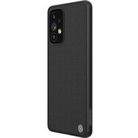 Nillkin Textured Case patvarus sustiprintas dėklas su gelio rėmeliu ir nailonine nugarėle Samsung Galaxy A73 , juodas