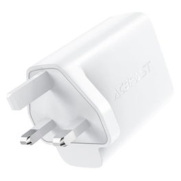 Acefast GaN tinklo įkroviklis (JK kištukas) 2x C tipo USB 50W, Power Delivery , PPS, Q3.0, AFC, FCP, juodas (A32 UK)