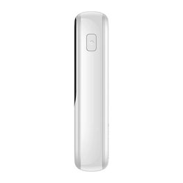 Baseus Qpow skaitmeninis ekranas, greito įkrovimo 10000 mAh 20W QC/PD/SCP/FCP maitinimo bankas su integruotu Lightning kabeliu, baltos spalvos