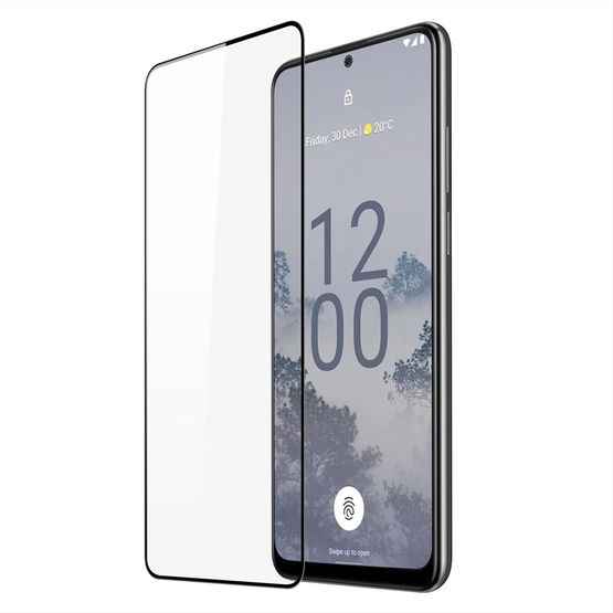 10D grūdintas stiklas Nokia X30 9H grūdintas stiklas su juodu rėmeliu