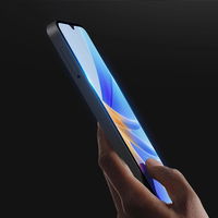 9D grūdintas stiklas Oppo A17 9H grūdintas stiklas su juodu rėmeliu