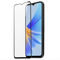 9D grūdintas stiklas Oppo A17 9H grūdintas stiklas su juodu rėmeliu