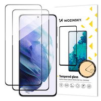 2x Full Glue grūdintas stiklas Samsung Galaxy S23+ 9H viso ekrano grūdintas stiklas su juodu rėmeliu