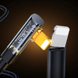 kampinis Lightning - USB kabelis greitam įkrovimui ir duomenų perdavimui 2,4 A 1,2 m juodas (S-UL012A6)