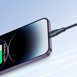 USB C - Lightning 20 W Surpass serijos kabelis greitam įkrovimui ir duomenų perdavimui 1,2 m juodas (S-CL020A11)