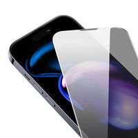Baseus privatumo grūdintas stiklas iPhone 14 Pro visam ekranui 0,3 mm privatumo Anti Spy filtras + montavimo rėmelis