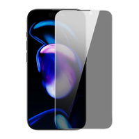 Baseus privatumo grūdintas stiklas iPhone 14 Pro visam ekranui 0,3 mm privatumo Anti Spy filtras + montavimo rėmelis
