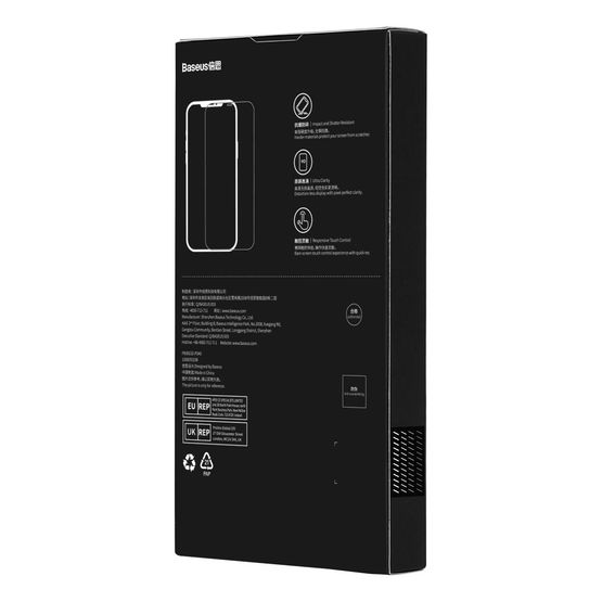 Baseus privatumo grūdintas stiklas iPhone 14 Pro visam ekranui 0,3 mm privatumo Anti Spy filtras + montavimo rėmelis