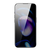 Baseus privatumo grūdintas stiklas iPhone 14 Pro visam ekranui 0,3 mm privatumo Anti Spy filtras + montavimo rėmelis