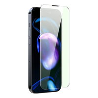 Baseus viso ekrano grūdintas stiklas iPhone 14 Pro su Anti Blue Light filtru ir 0,3 mm garsiakalbio dangteliu + tvirtinimo rėmelis
